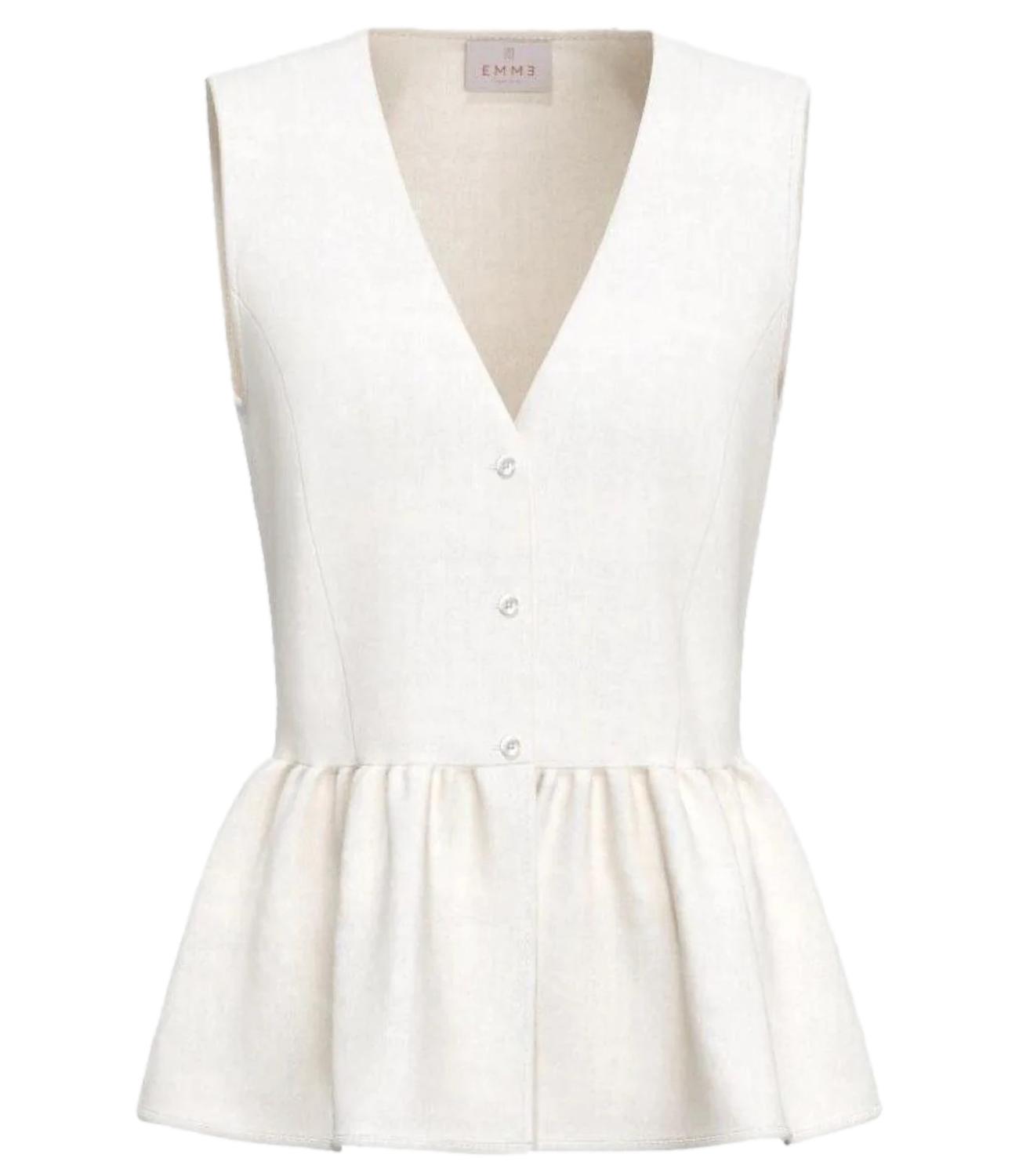 Emme Marella Top Bianco da Donna