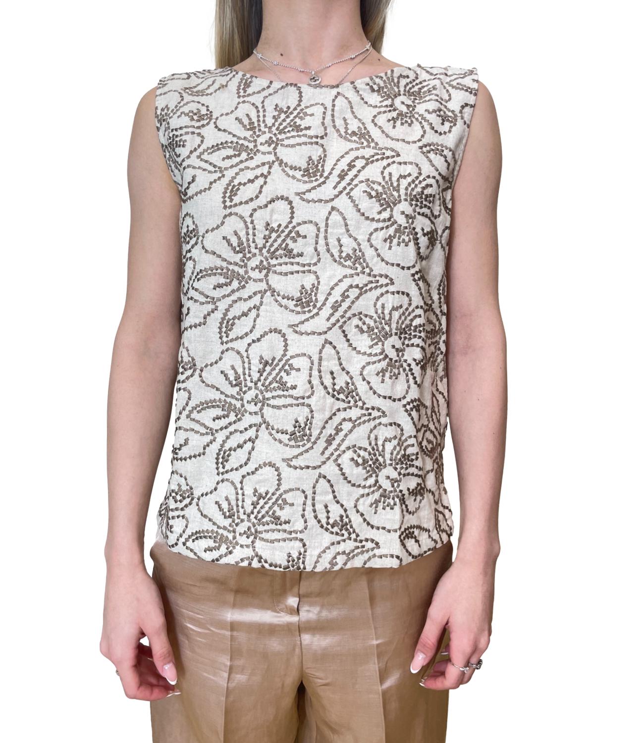 EMME MARELLA Top tortora donna