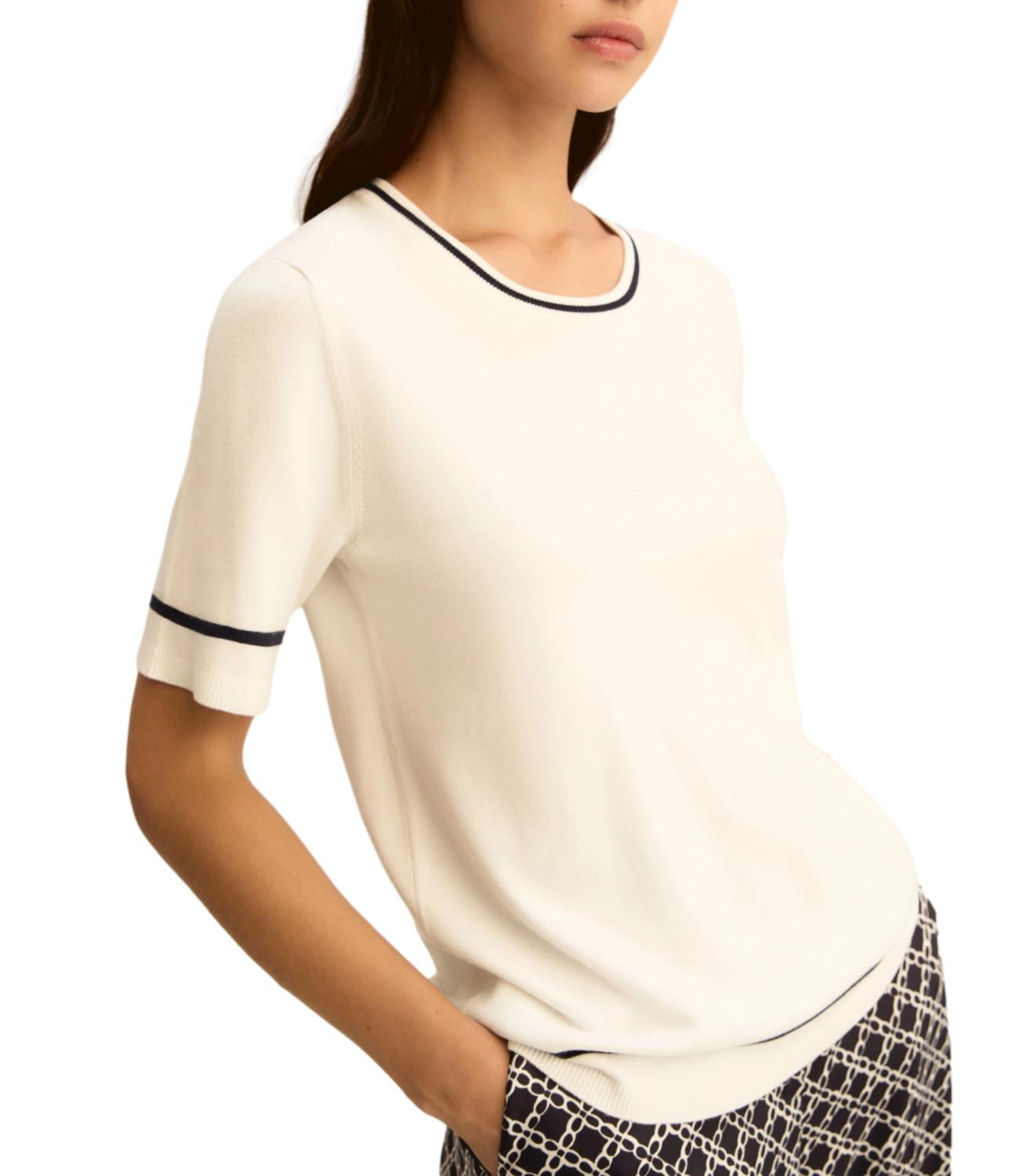 Emme Marella Maglia Bianco Blu da Donna