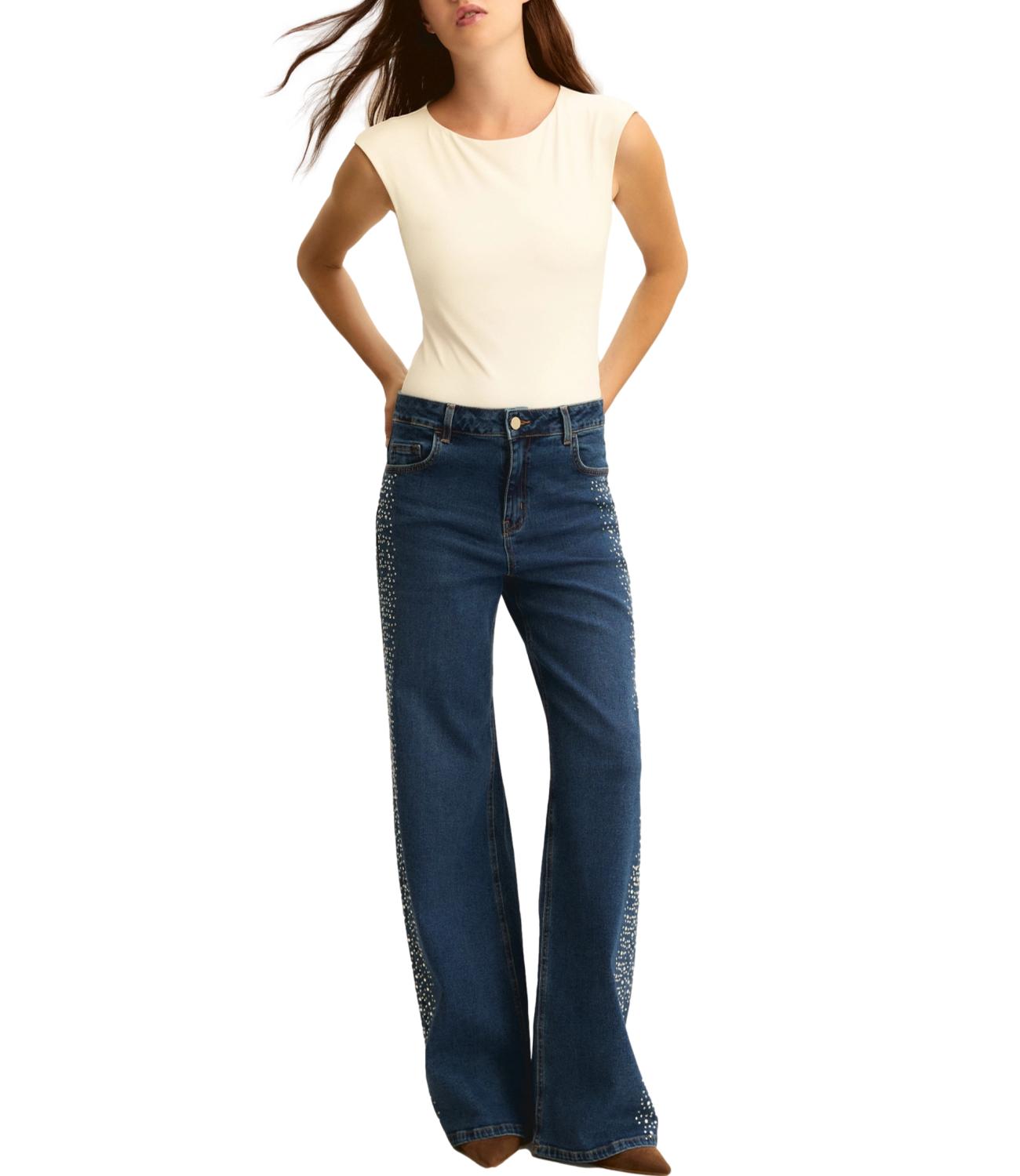 Emme Marella Body Bianco Lana da Donna