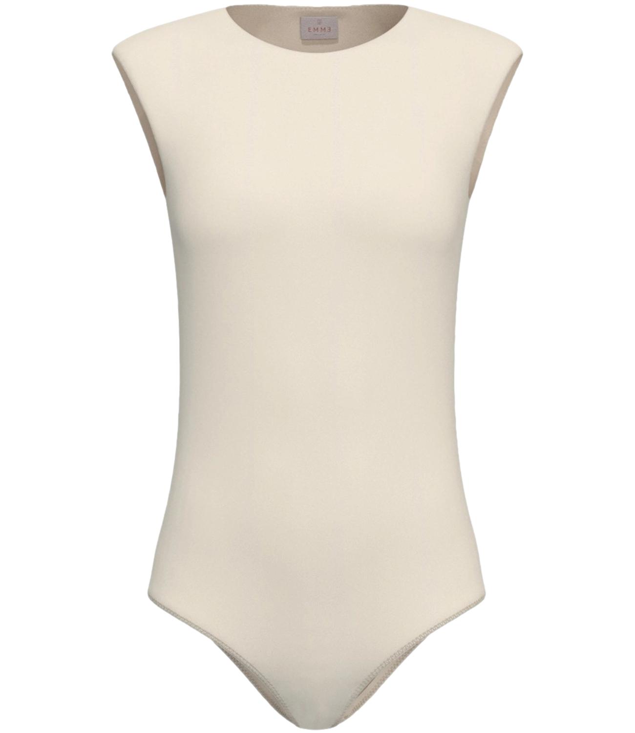 Emme Marella Body Bianco Lana da Donna