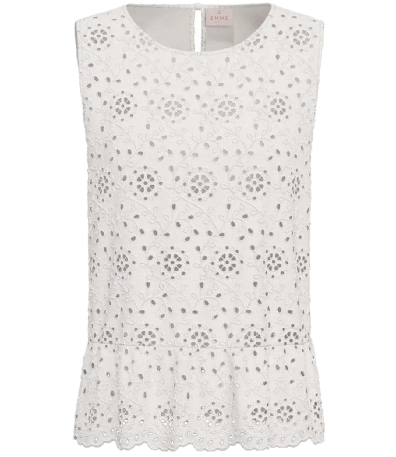 Emme Marella Top Emmpanetto Bianco Ottico Donna