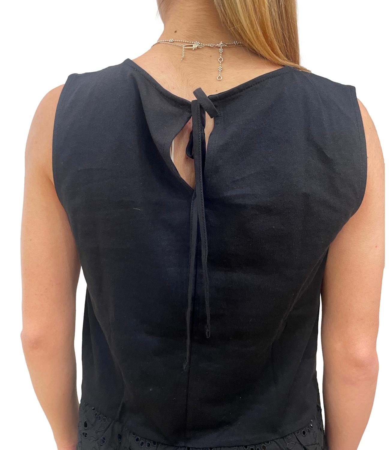 Emme Marella Top Emmpanetto Nero Donna