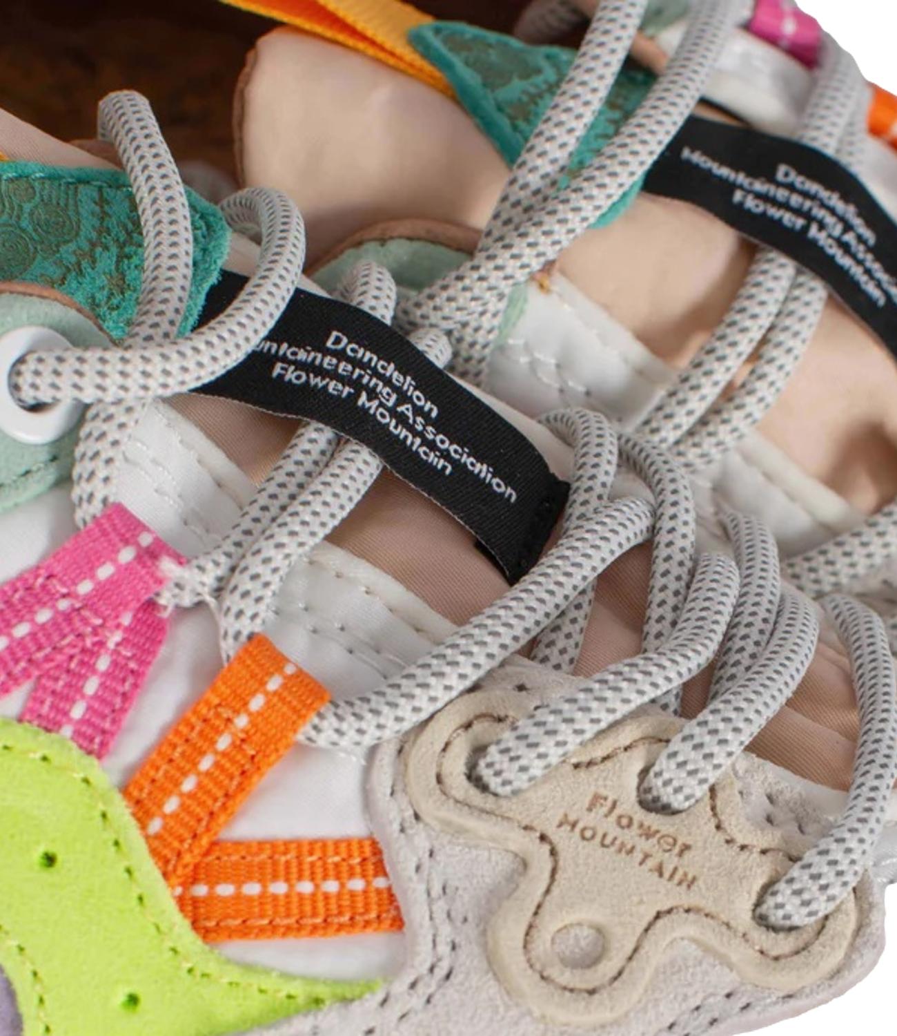 Flower Mountain Sneakers WhitE-Yellow FluO-Light Green da Donna