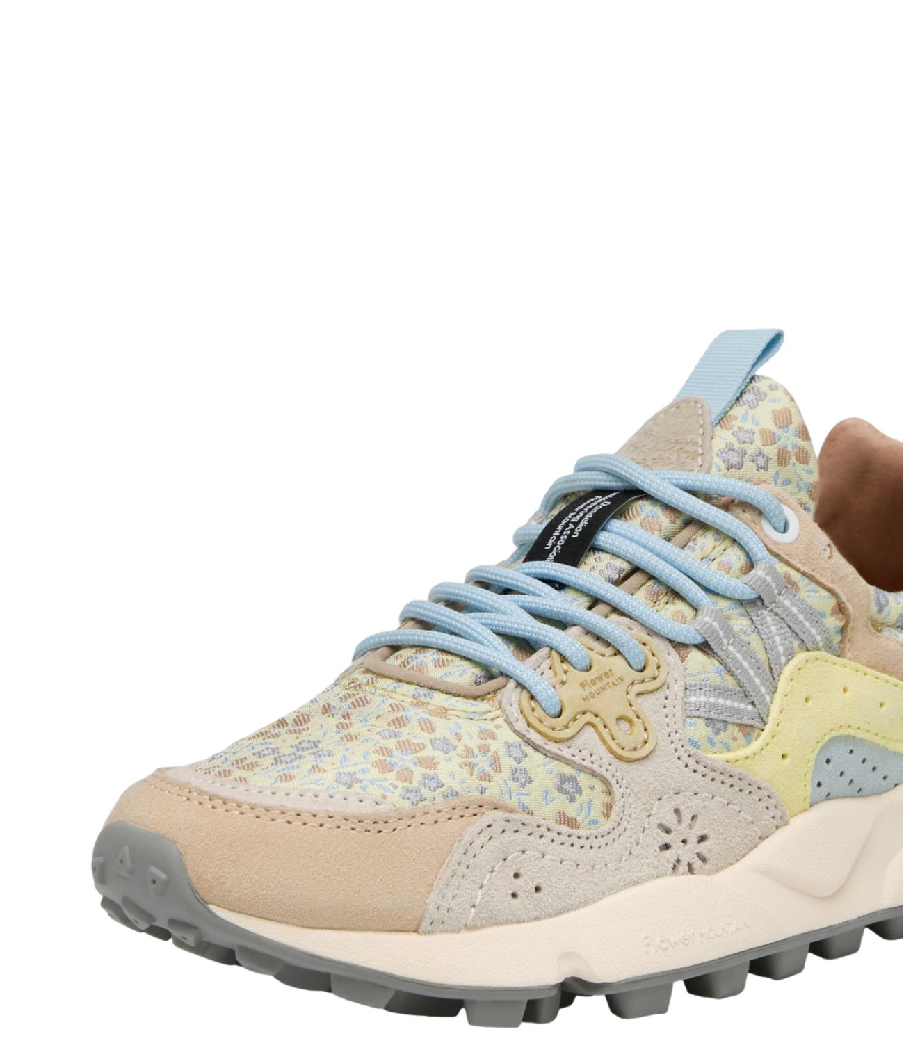 Flower Mountain Sneakers CreaM-WhitE-Yellow Fluo da Donna