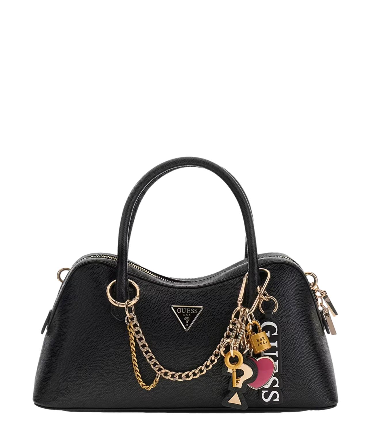GUESS borsa Davina Satchel nera donna