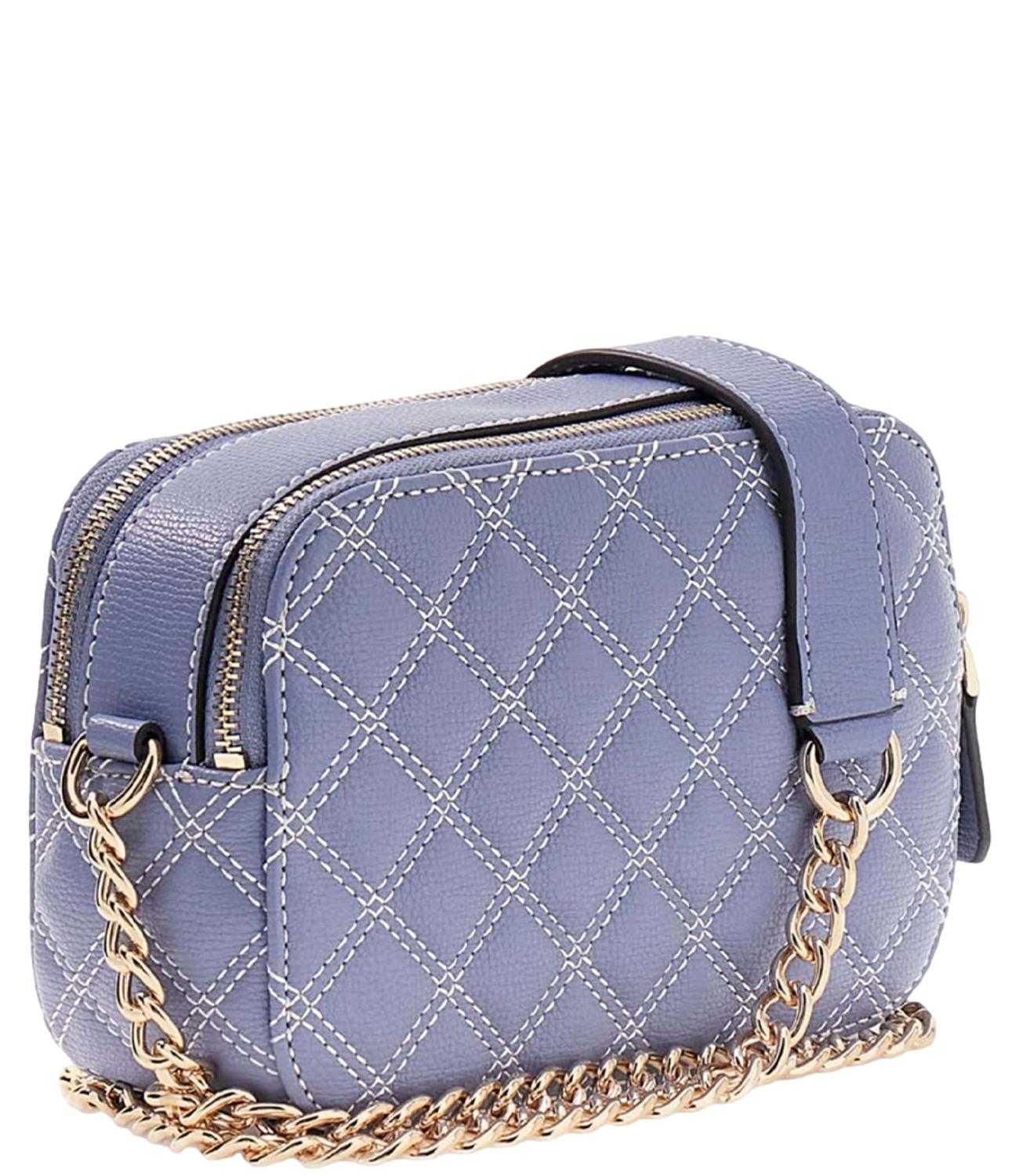 Guess Borsa Mini Tracolla Giully Grey Blue Donna