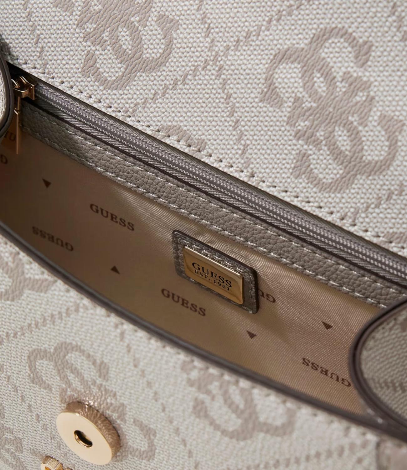 Guess Borsa Dark Taupe Logo da Donna