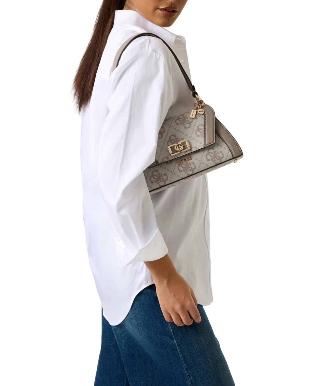 Guess Borsa Dark Taupe Logo da Donna