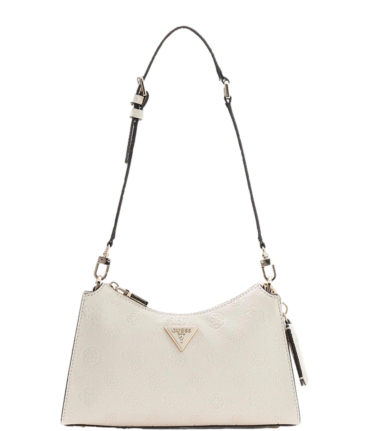 Guess Borsa a spalla Cresidia Off White Logo Donna