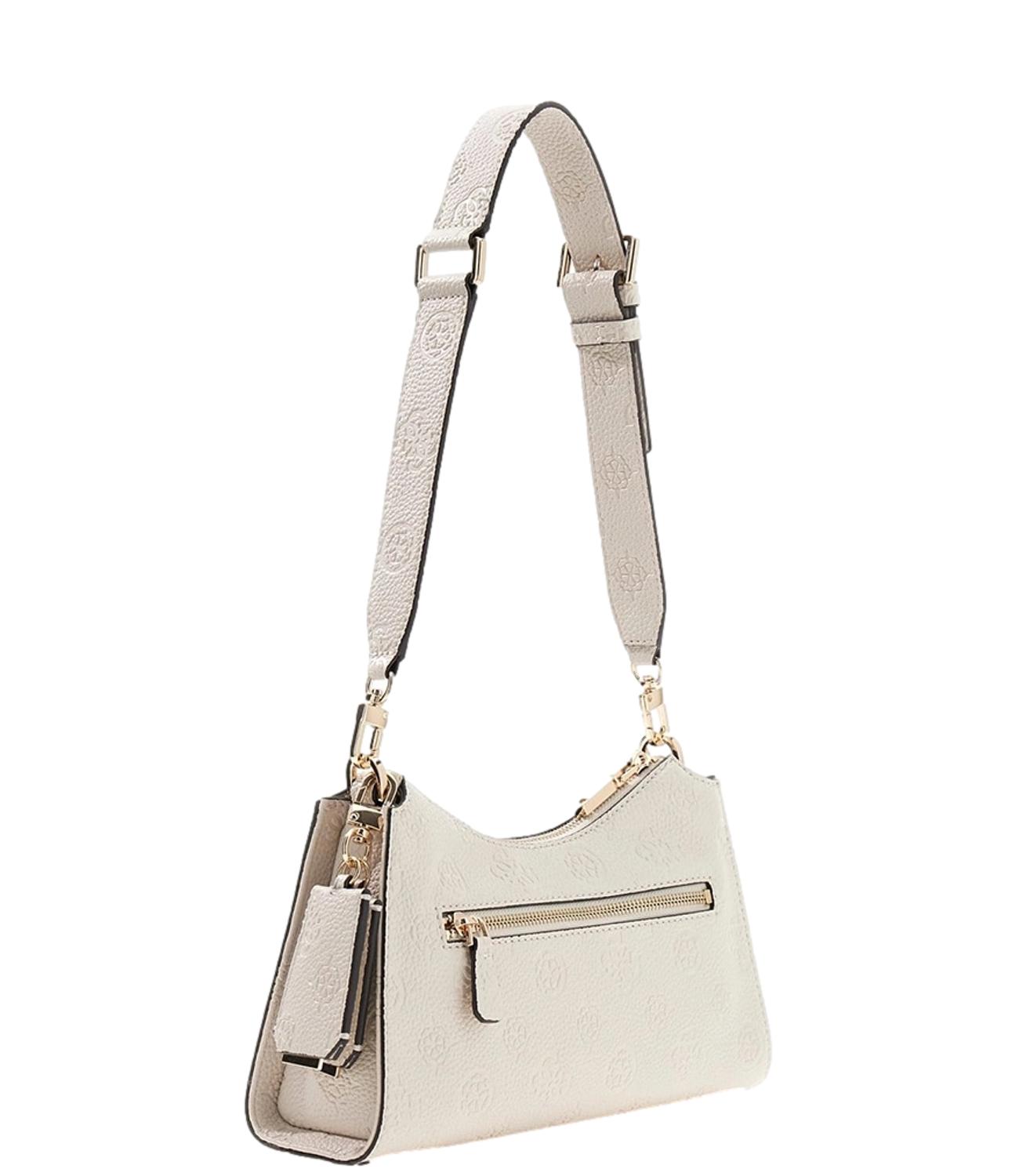 Guess Borsa a spalla Cresidia Off White Logo Donna