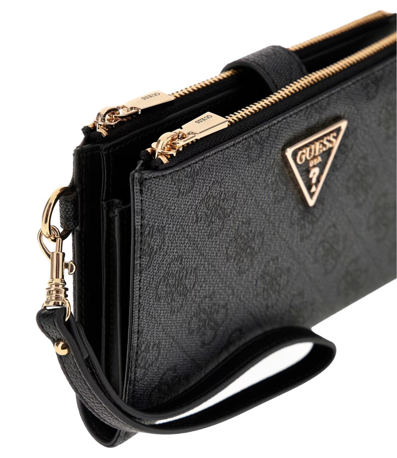 Guess Portafoglio Nero Logo Donna