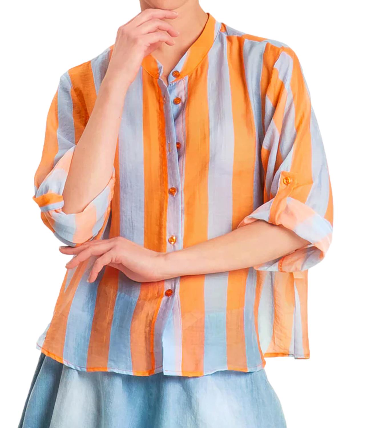Have One Camicia Riga Arancio da Donna