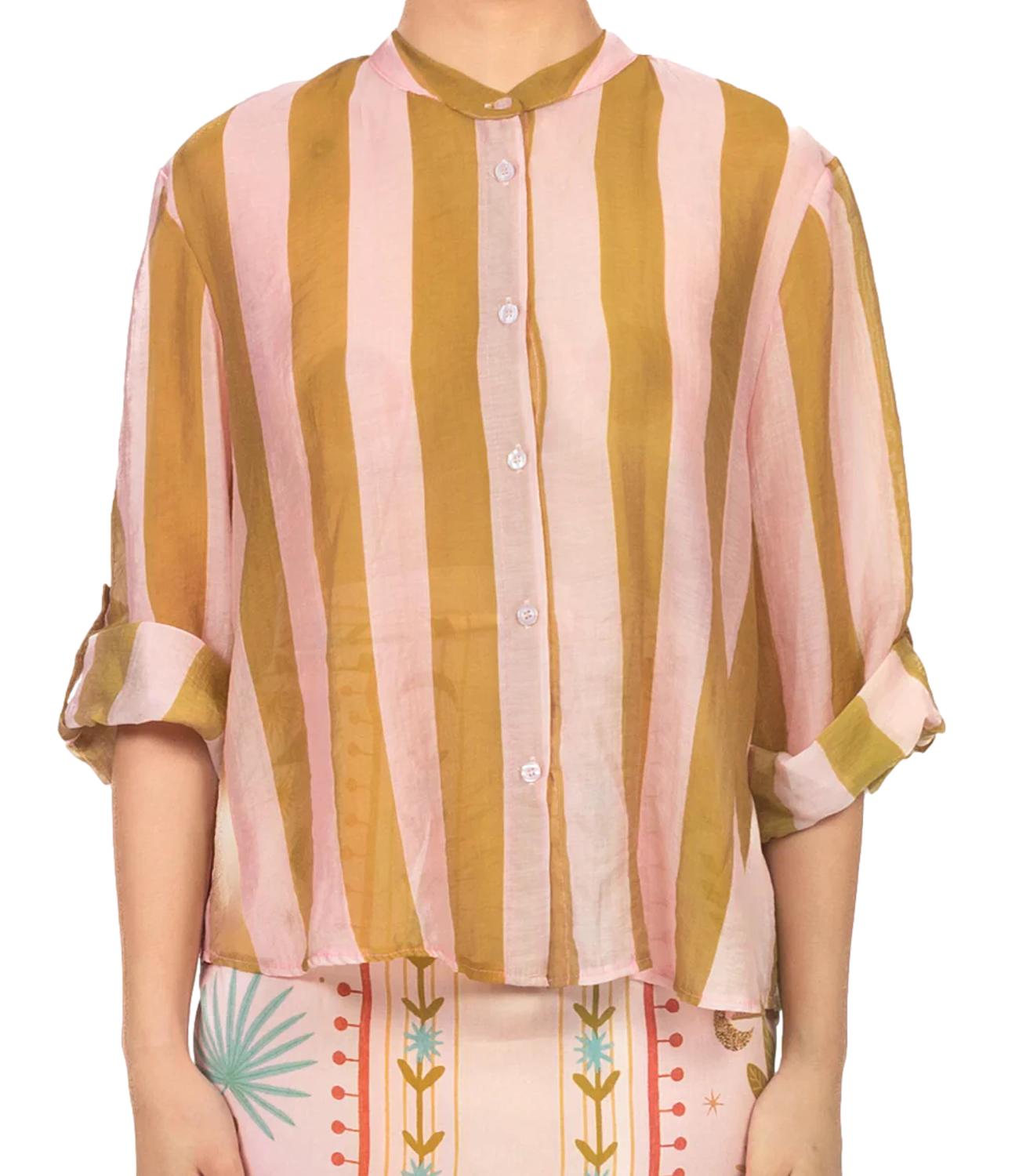 Have One Camicia Riga Rosa/olio da Donna