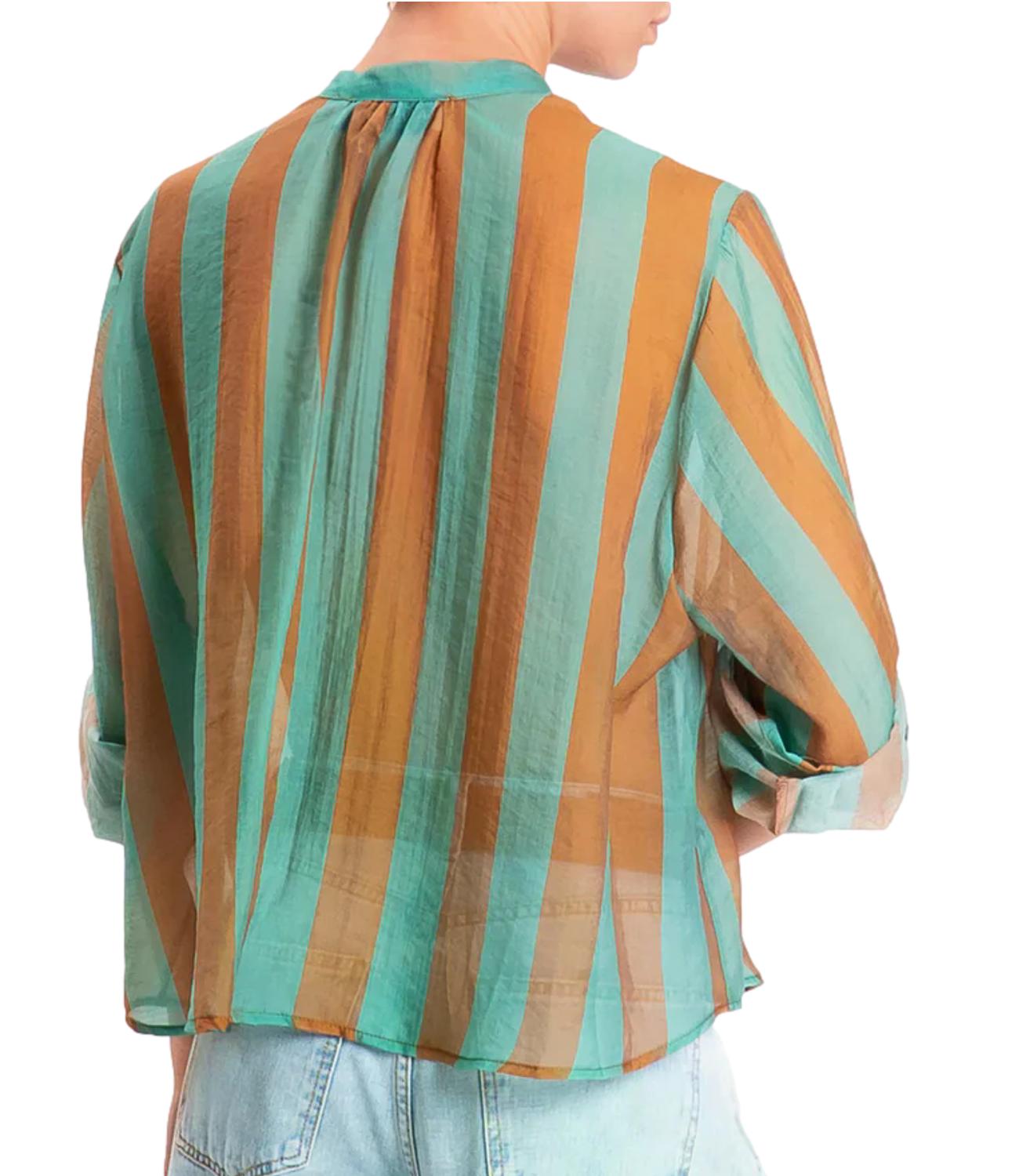 Have One Camicia Riga Tabacco da Donna