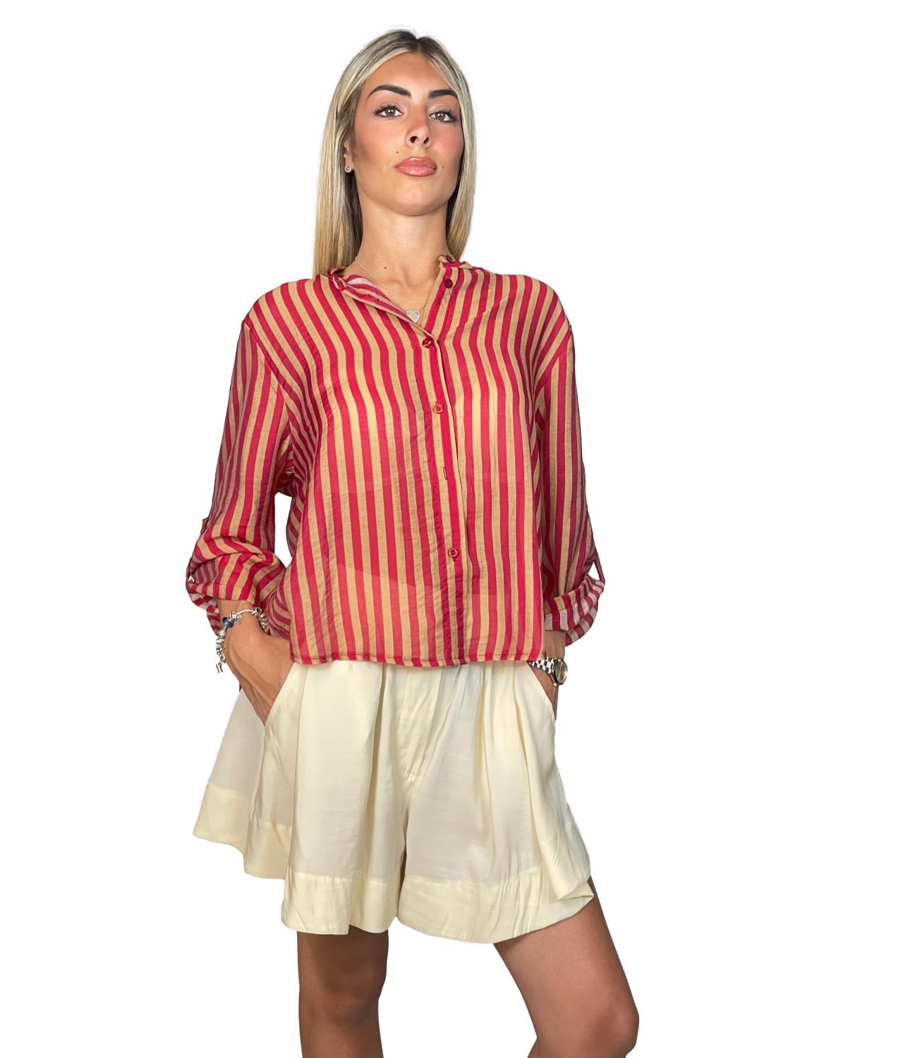 Have One Camicia Riga India/sabbia da Donna