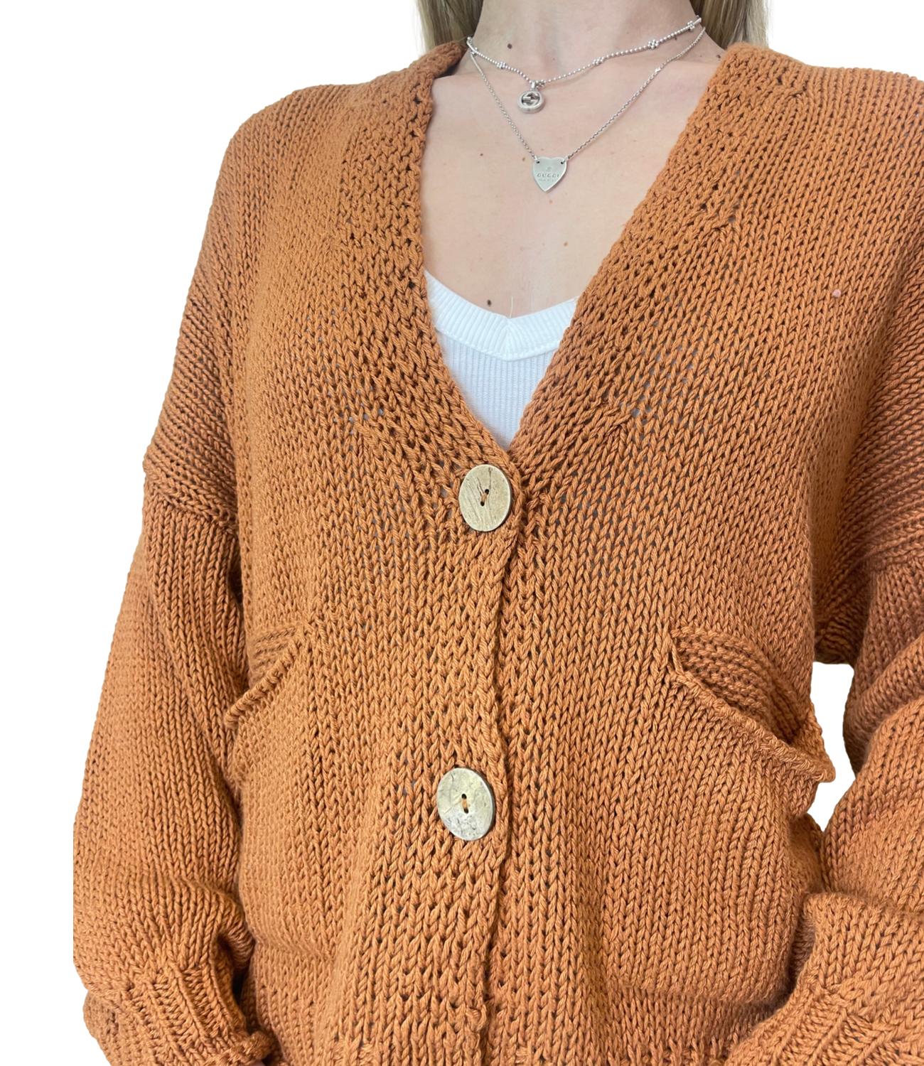 Have One Cardigan Over Tabacco Donna