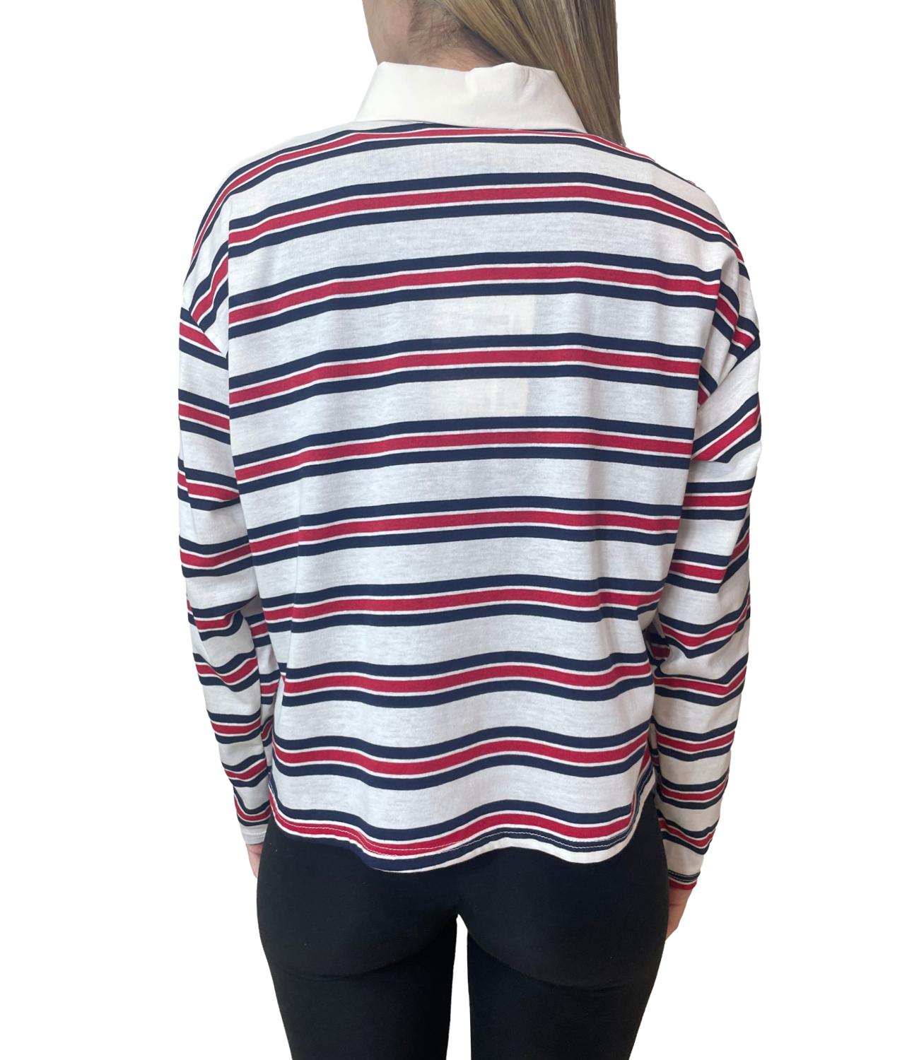 Have One Polo Righe Blu/Panna Donna