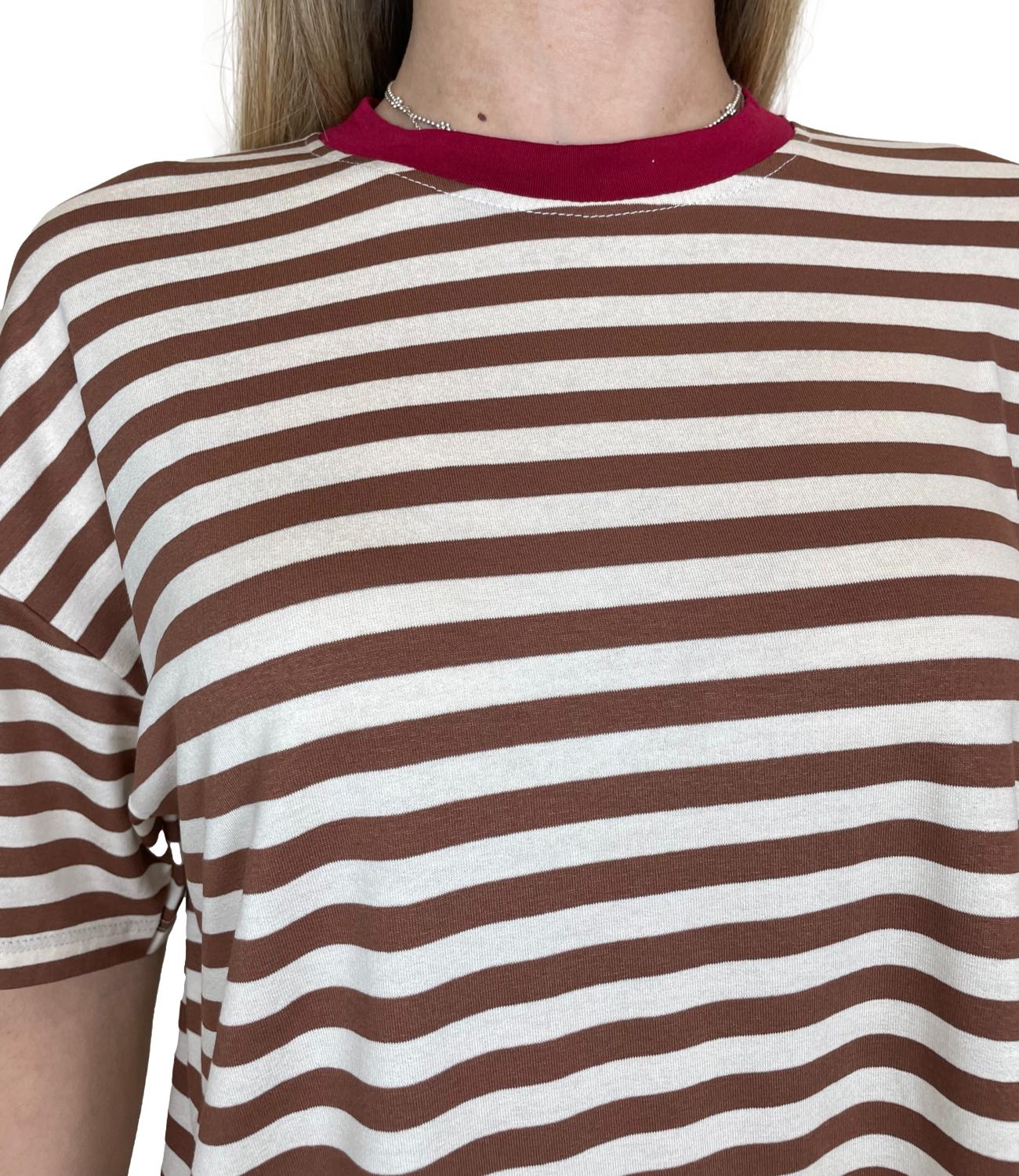 Have One Maglia Tabacco/panna/india da Donna