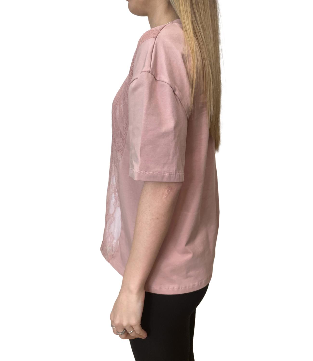 Have One T-shirt Pizzo Rosa Donna