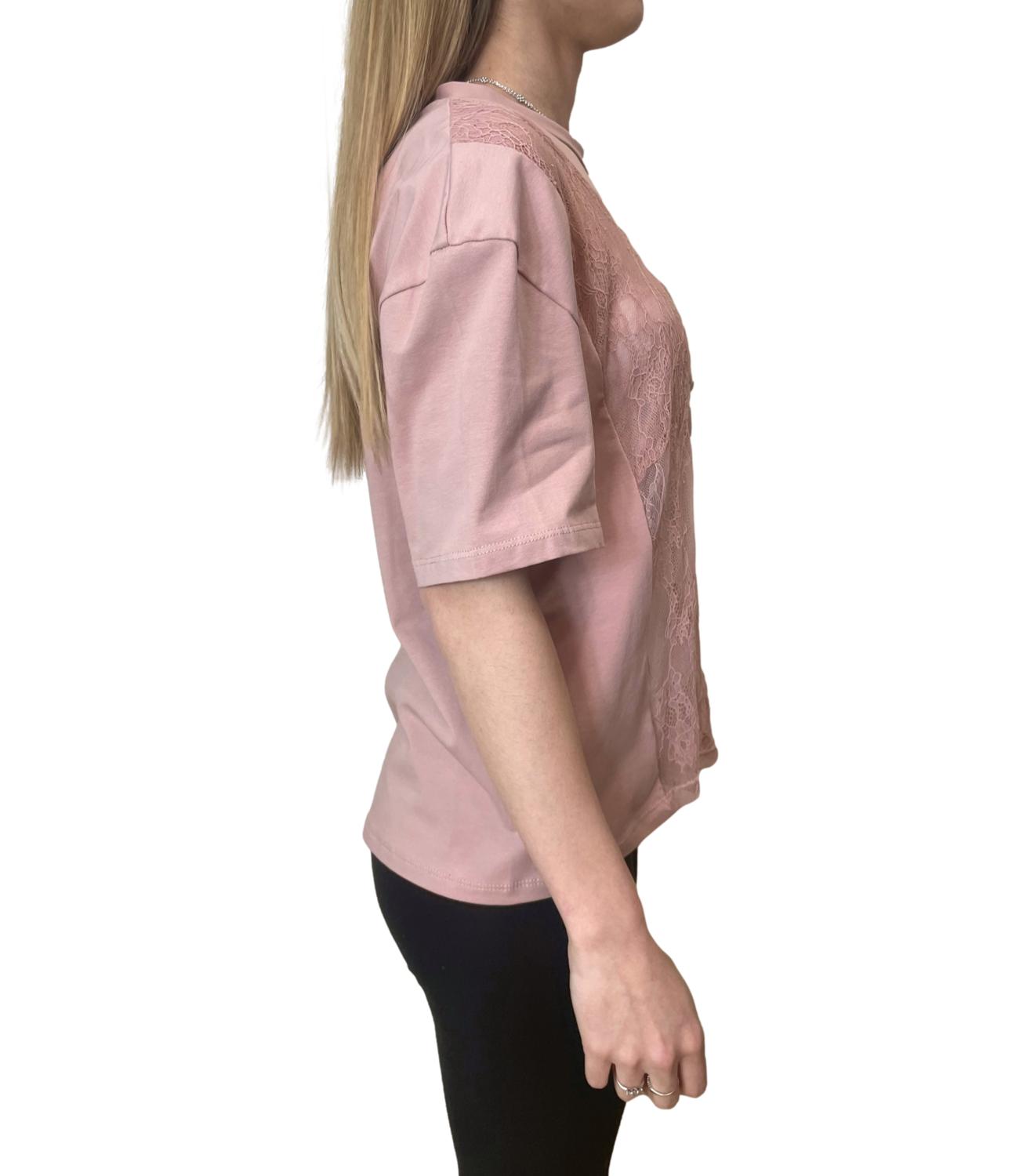 Have One T-shirt Pizzo Rosa Donna
