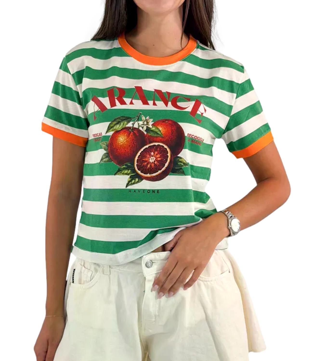 Have One T-Shirt Latte/verde da Donna