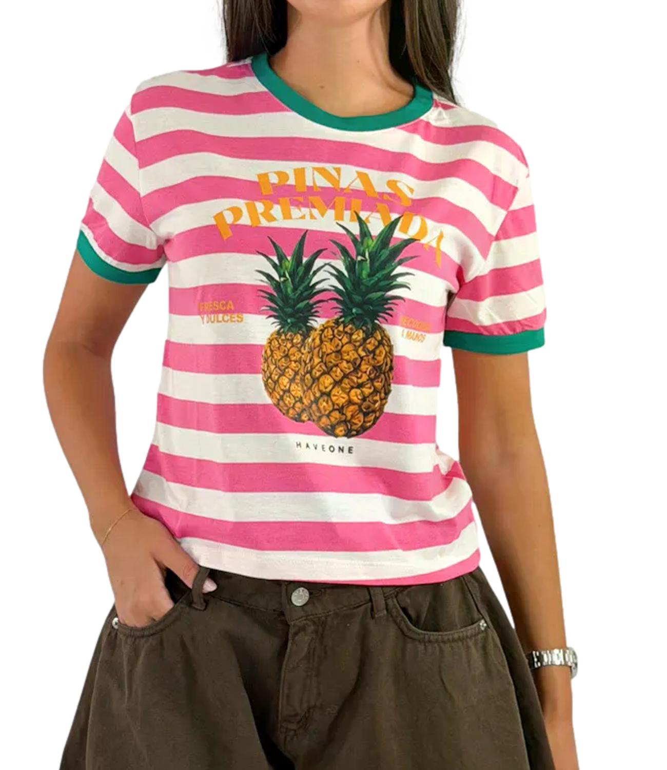 Have One T-Shirt Latte/fuxia da Donna
