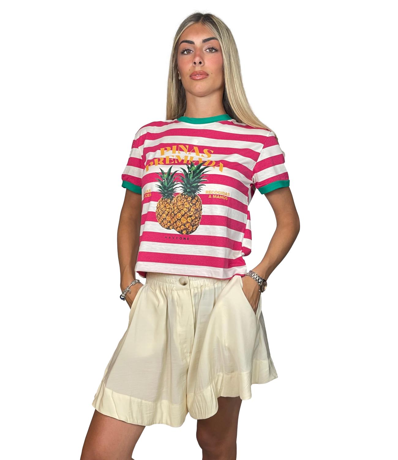 Have One T-Shirt Latte/fuxia da Donna