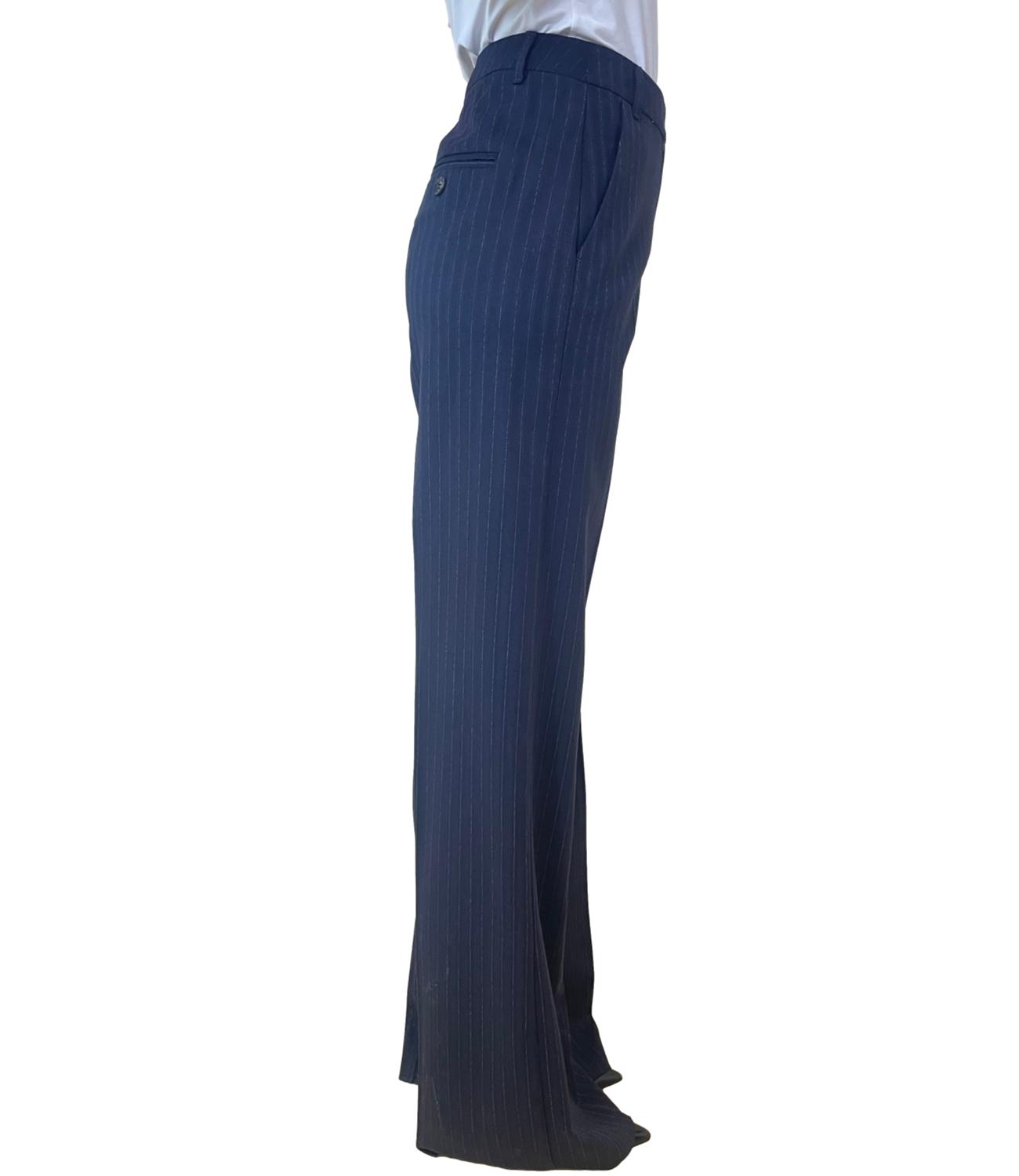iBlues Pantalone Iblcalata Blu Gessato Donna