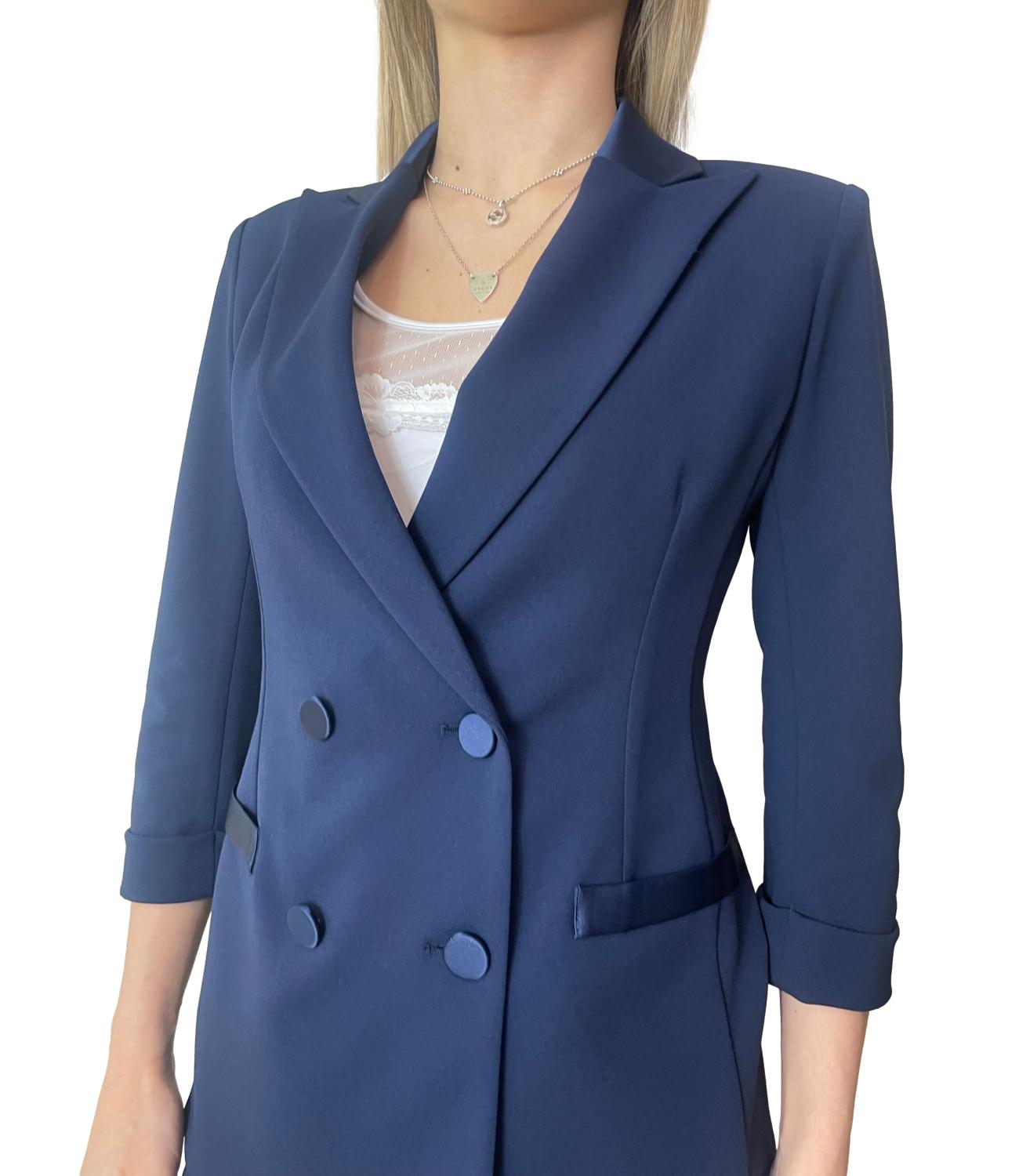 Imperial Giacca Doppiopetto Blu Donna