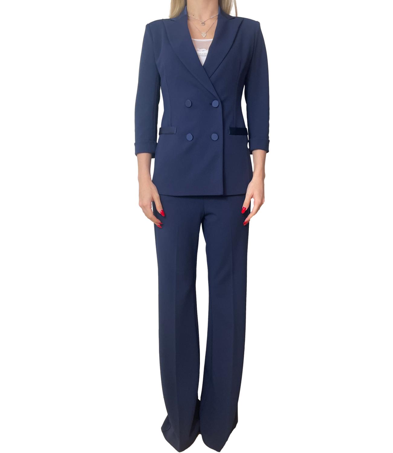 Imperial Pantalone Zampa Blu Donna