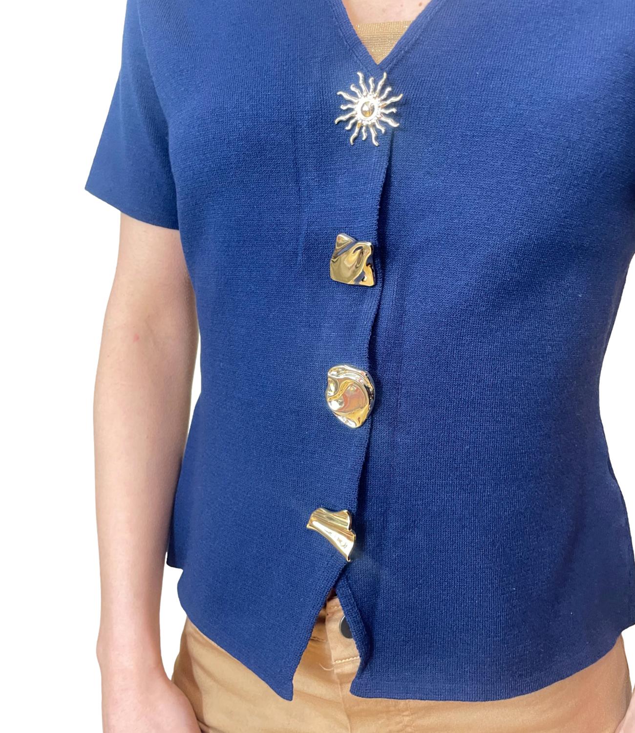 Kontatto Giacchina Svasata Blu Donna
