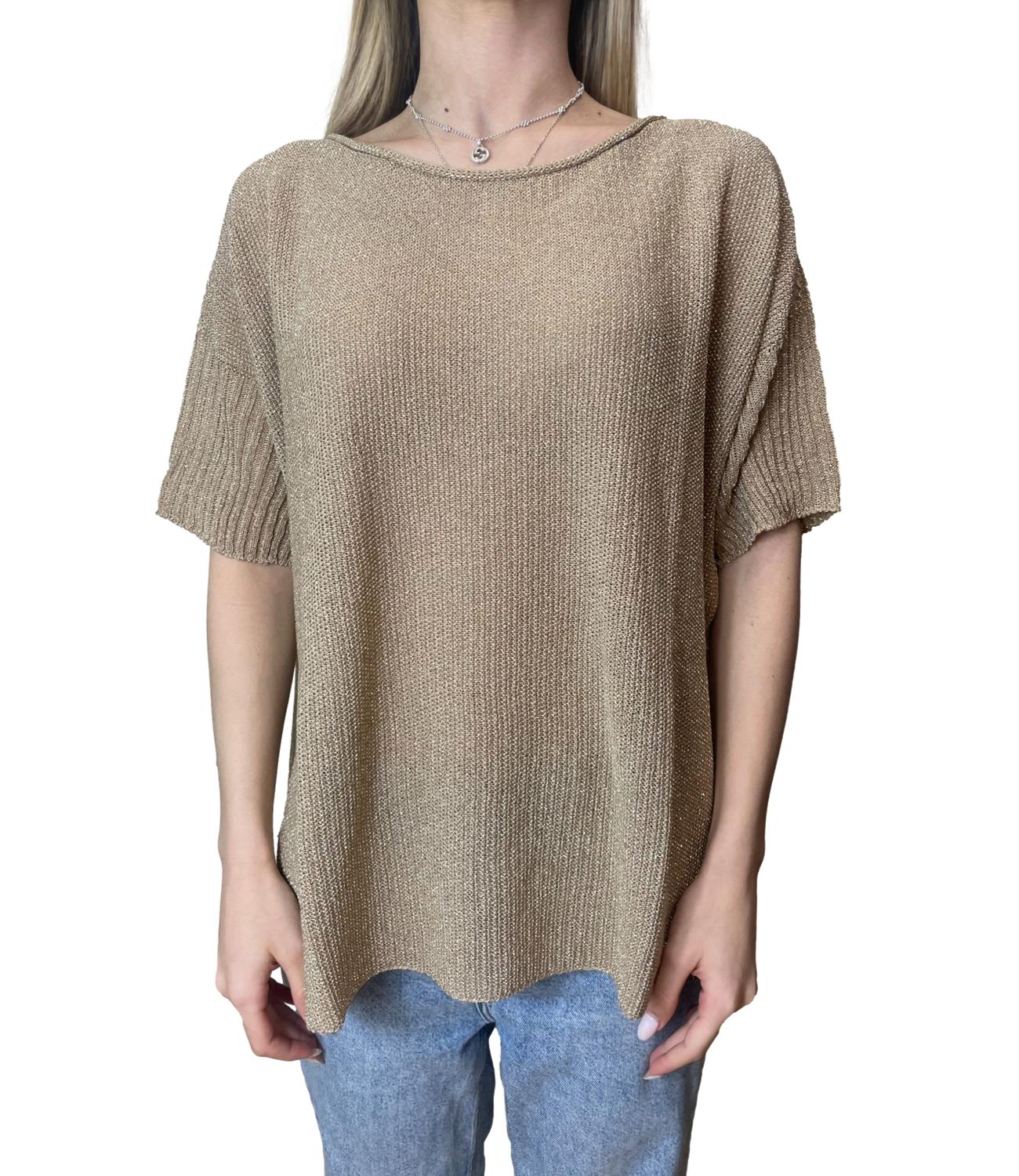 Kontatto Maglia Lurex Oro Donna