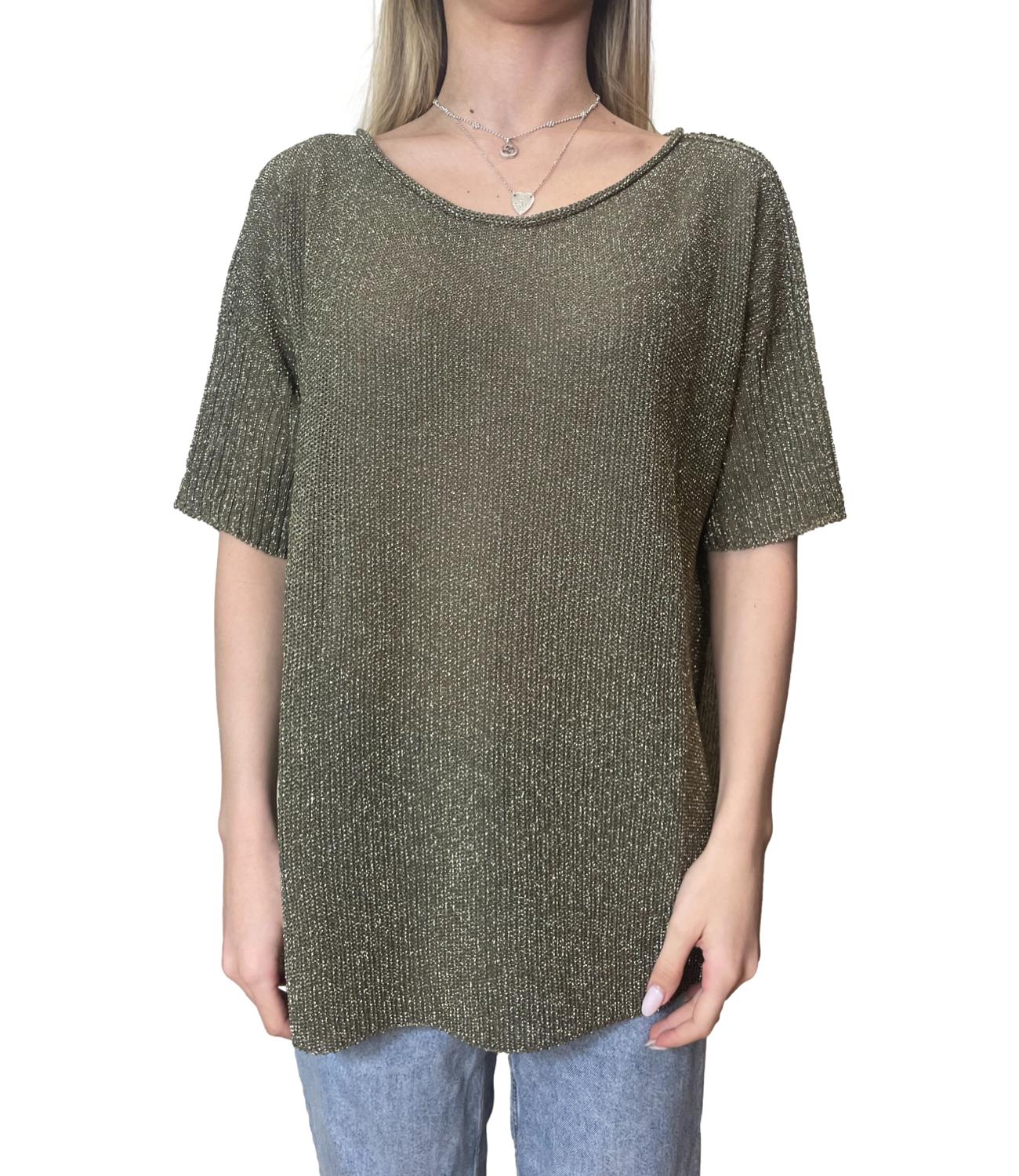 Kontatto Maglia Lurex Militare Donna