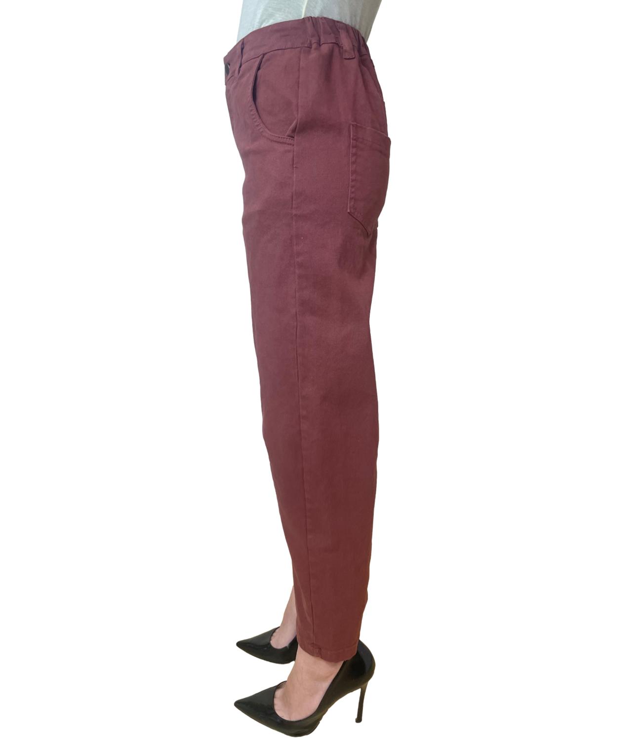 Kontatto Pantalone Barrell Terracotta Donna