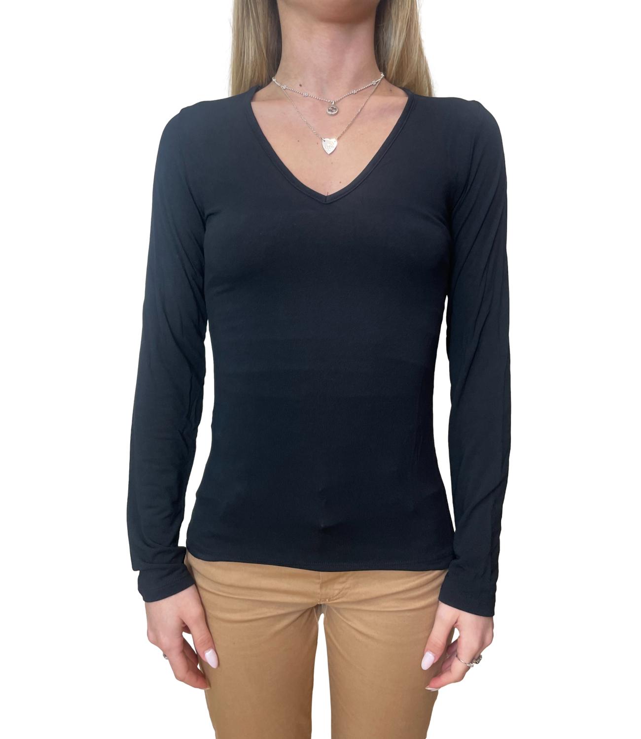 Kontatto Maglia Second Skin Nero Donna