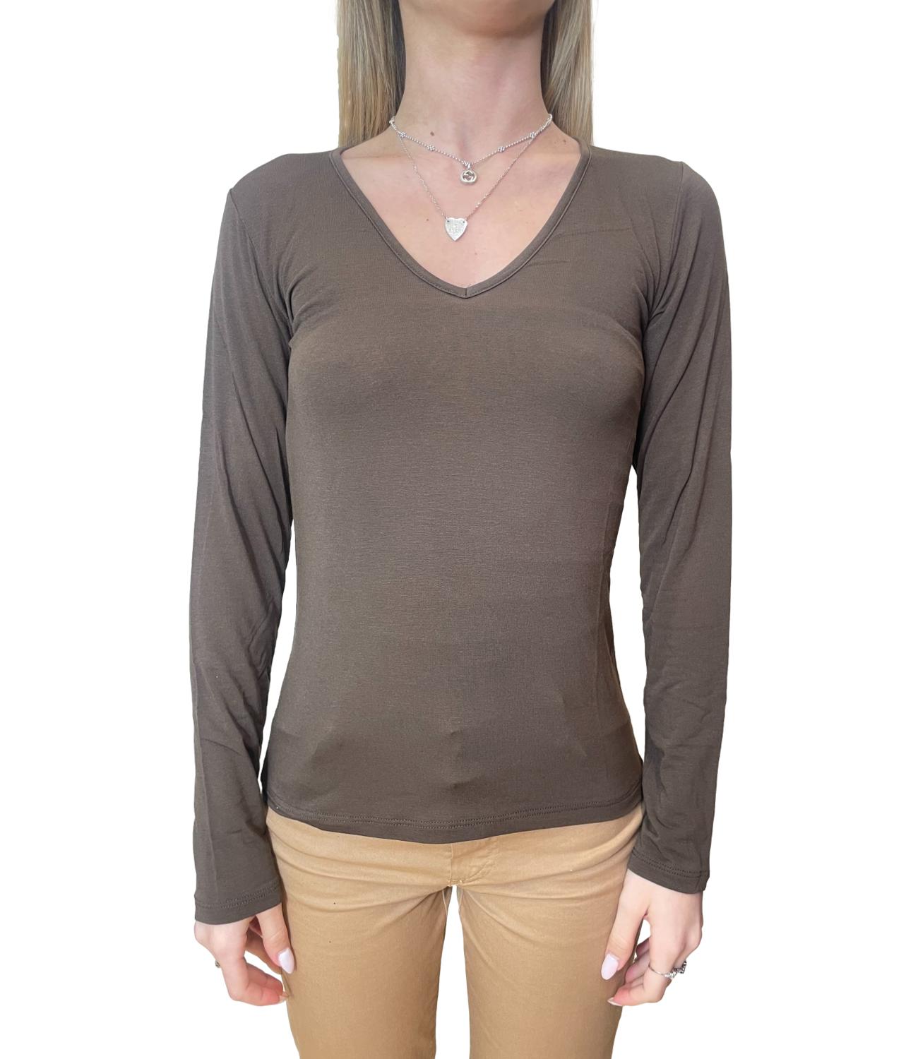 Kontatto Maglia Second Skin Cioccolato Donna