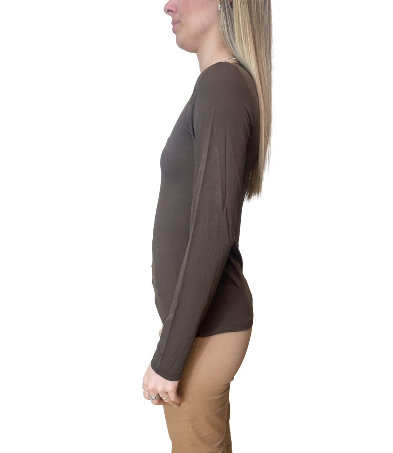 Kontatto Maglia Second Skin Cioccolato Donna