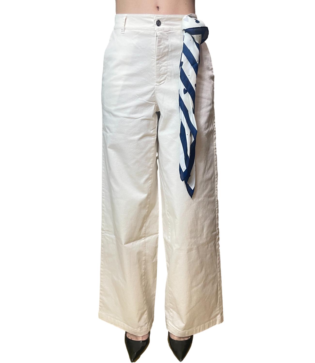 Kontatto Pantalone Avorio da Donna