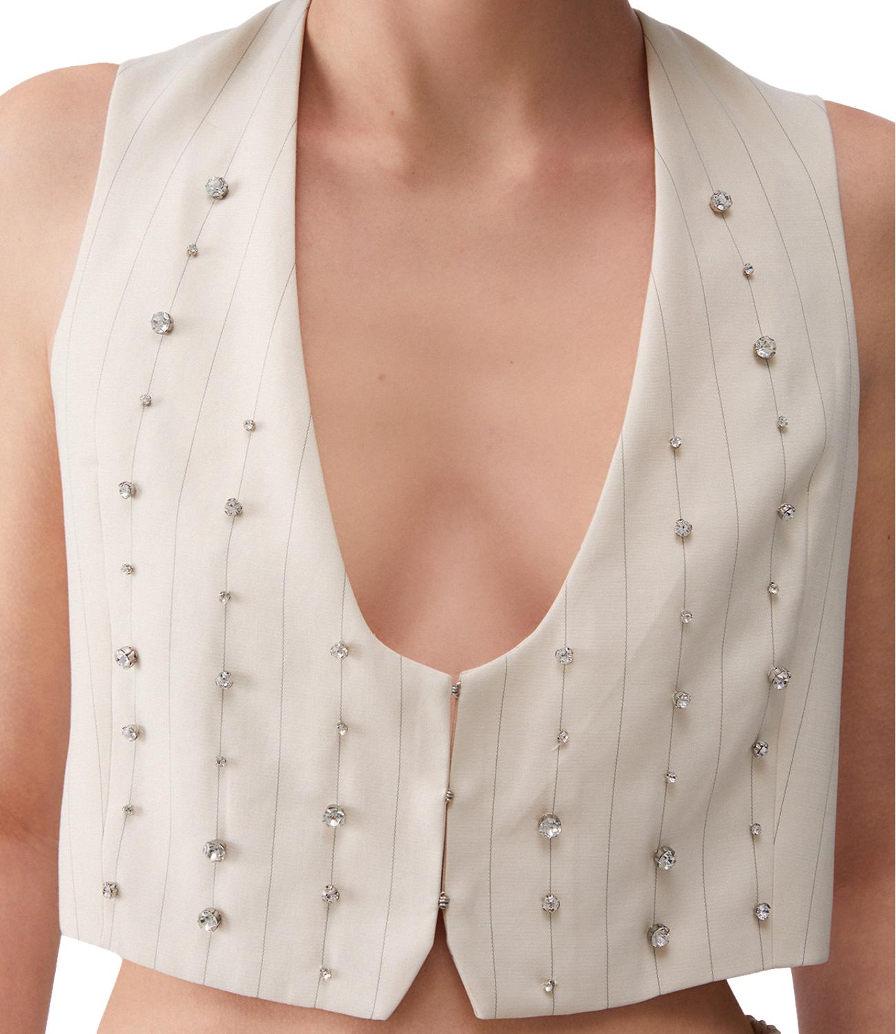 Liu jo Gilet Cremino Stripe da Donna