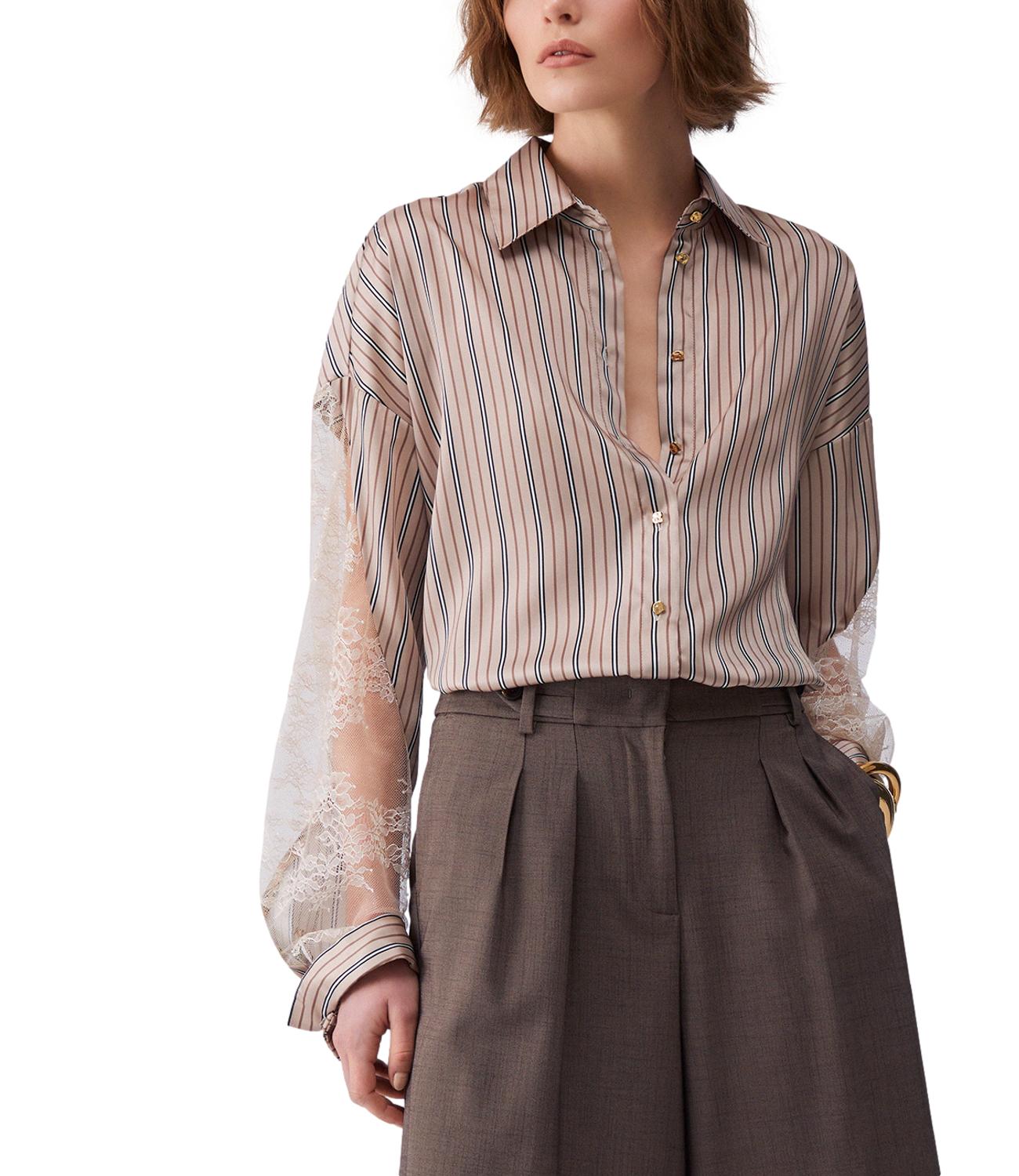 Liu jo Blusa Marrone Mix Stripe da Donna