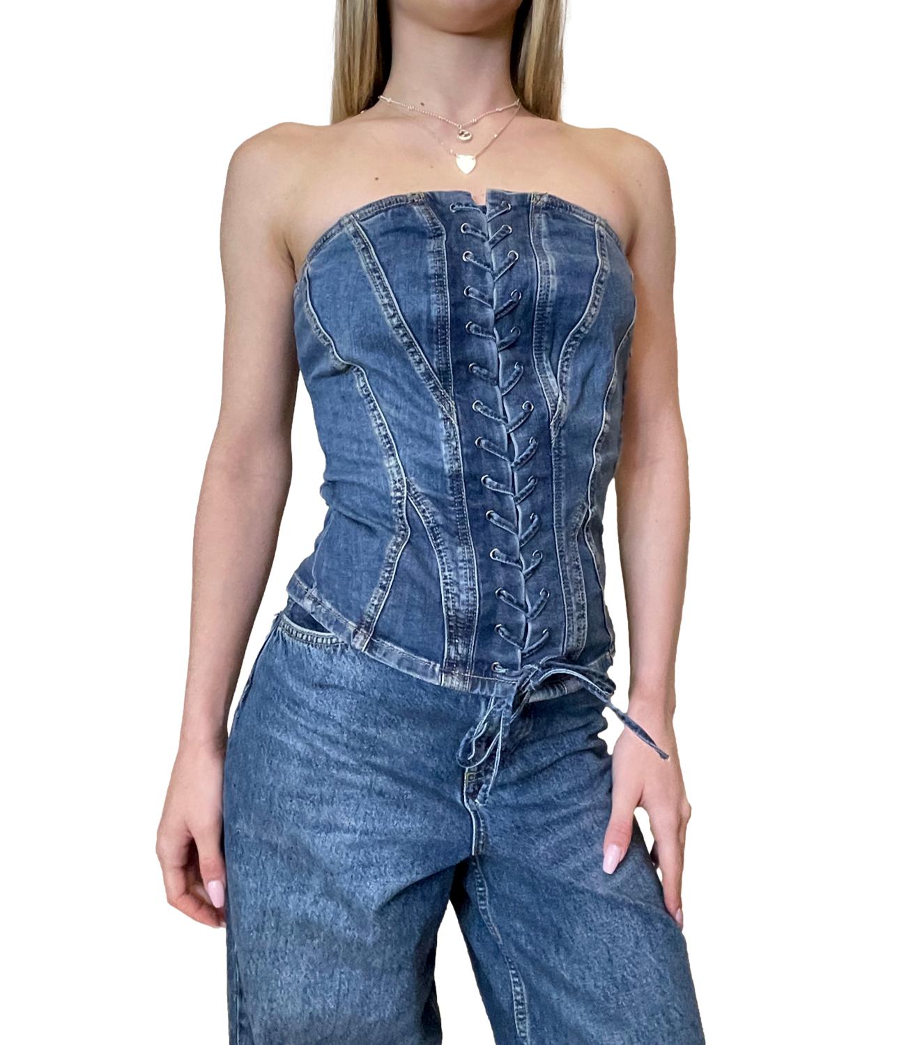 Liu Jo Top Denim Blu Donna