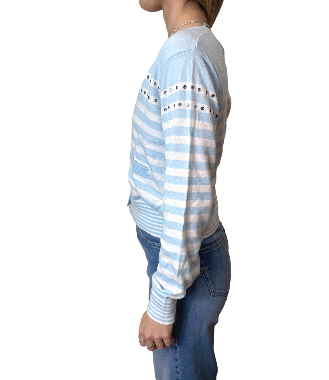 Liu jo Maglia Blue Bell/bco Lana da Donna