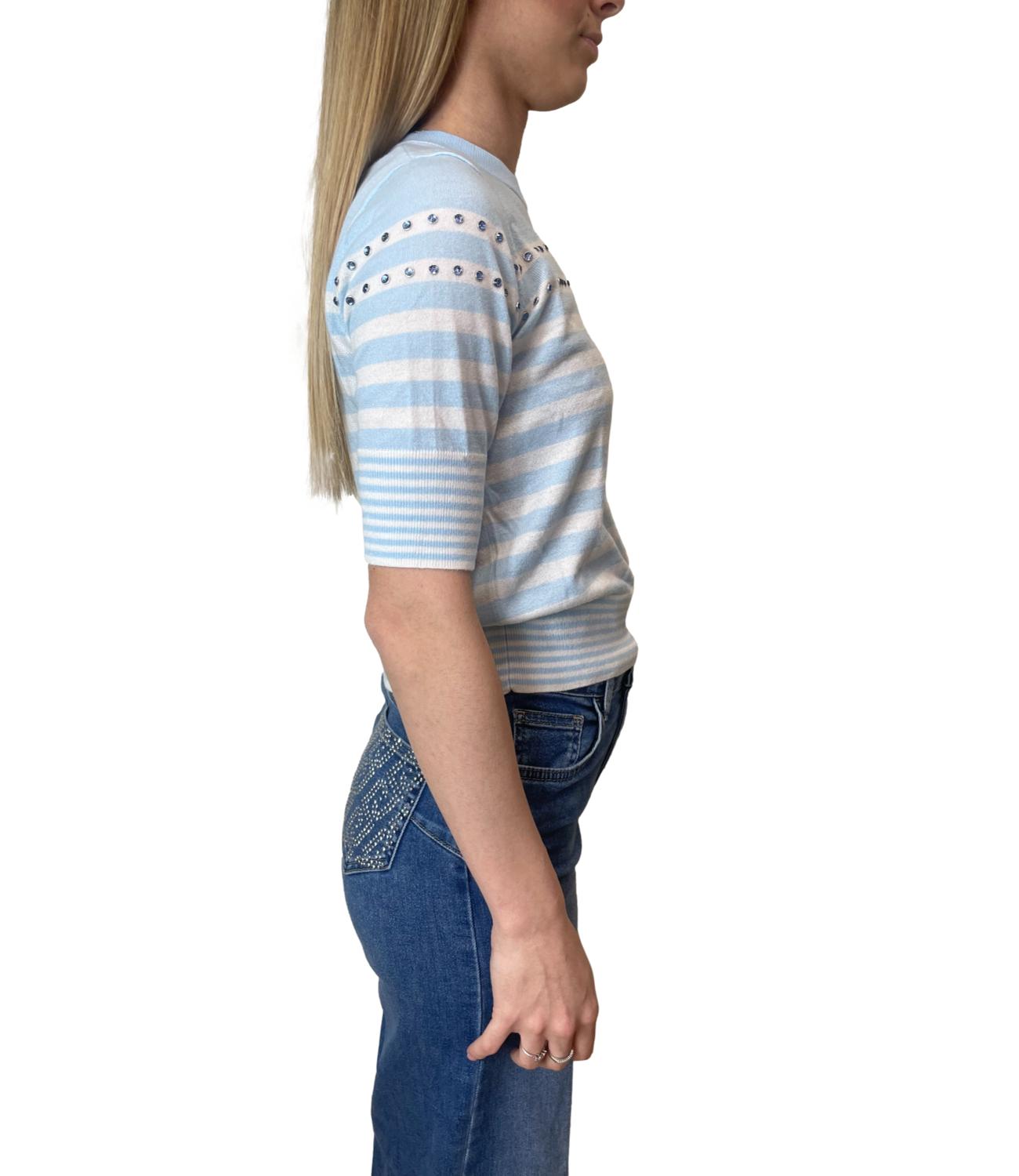 Liu jo Maglia Blue Bell/bco Lana da Donna