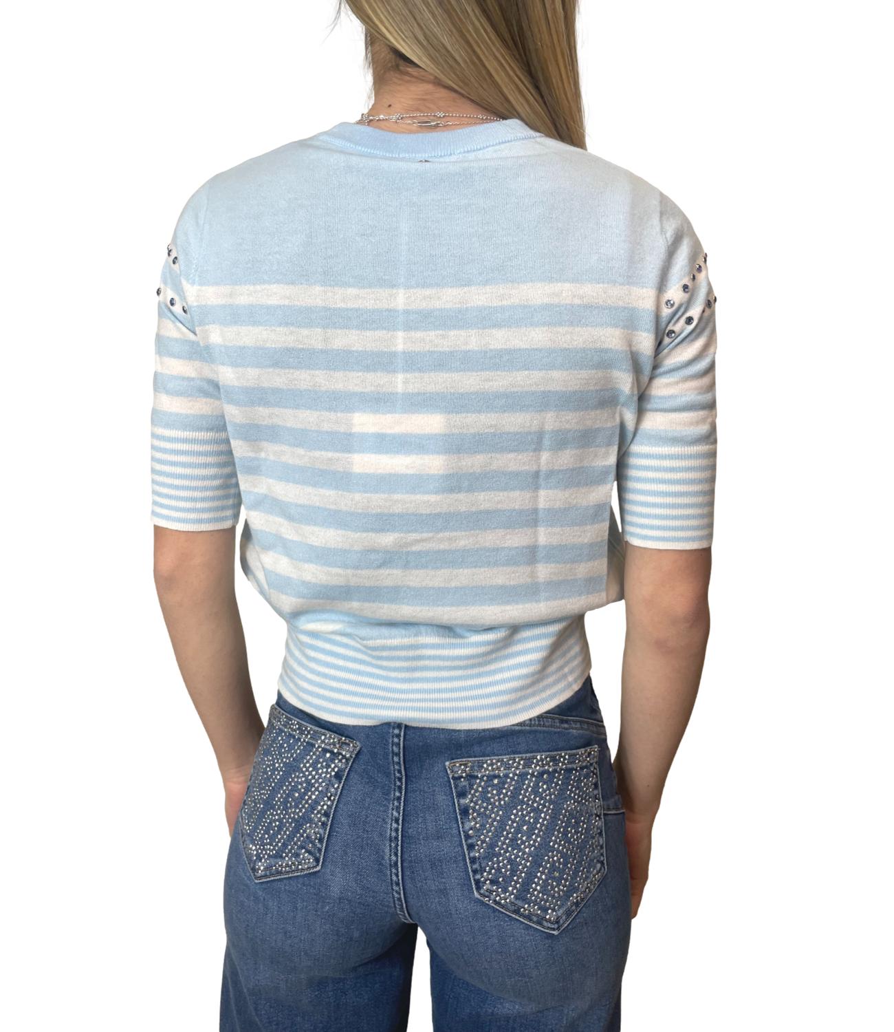 Liu jo Maglia Blue Bell/bco Lana da Donna