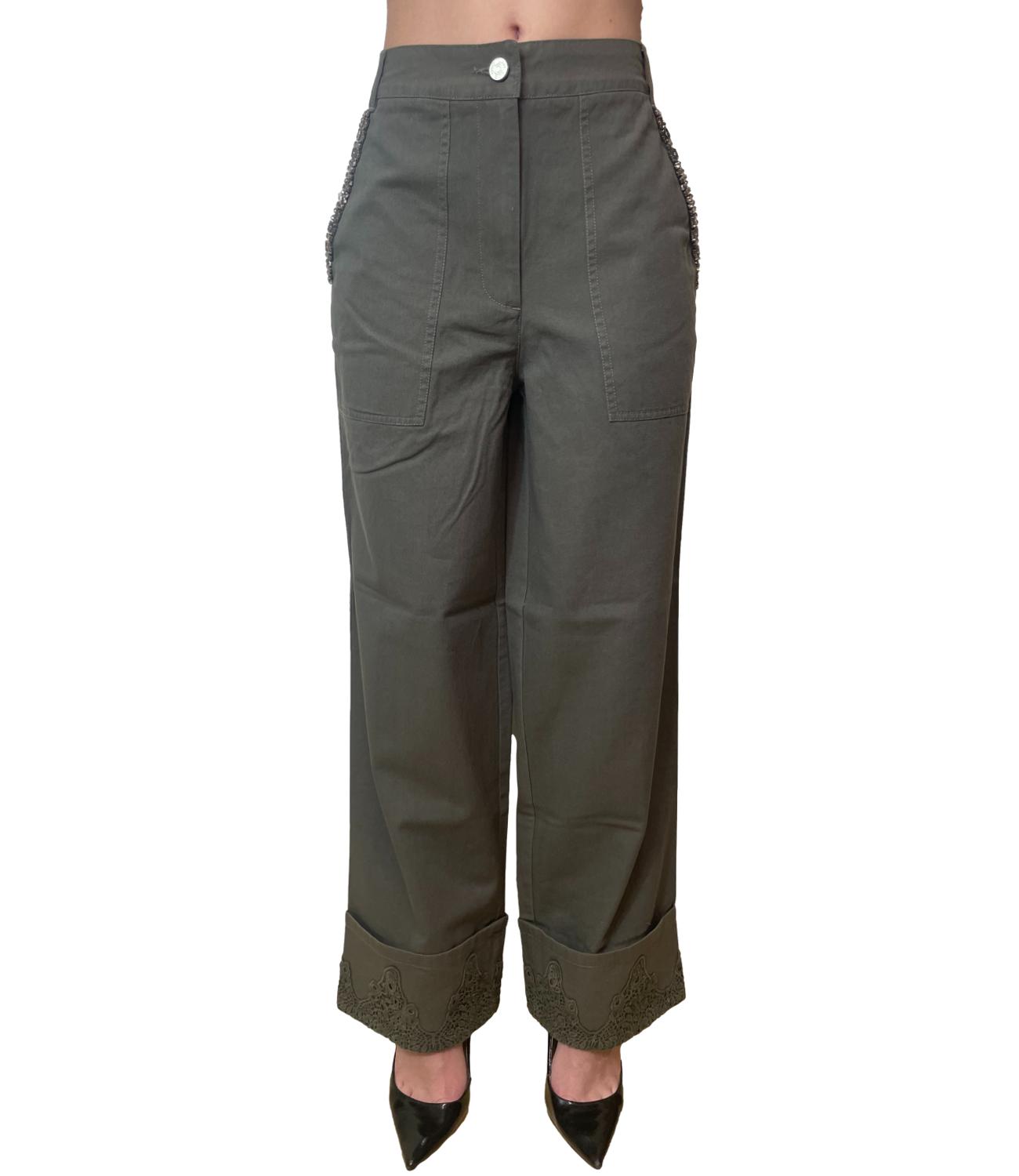 Liu Jo Pantalone Dark Olive Donna