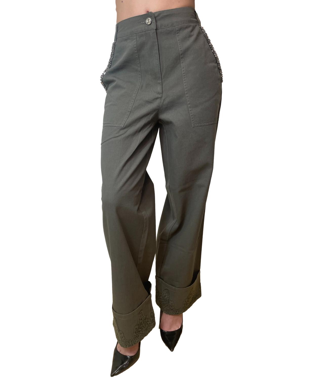 Liu Jo Pantalone Dark Olive Donna