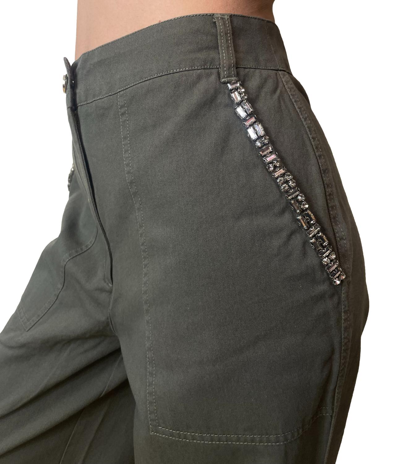 Liu Jo Pantalone Dark Olive Donna