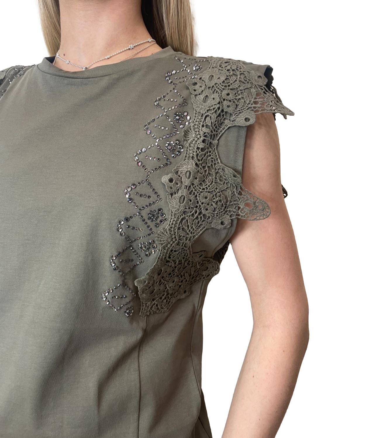 Liu Jo T-Shirt Dark Olive Donna