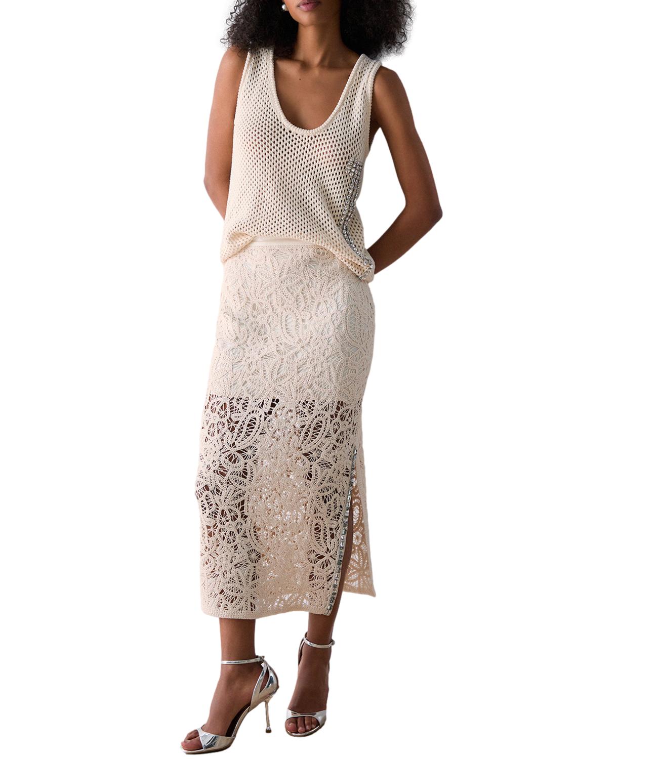 Liu jo Gonna Naturale/bco Lana da Donna